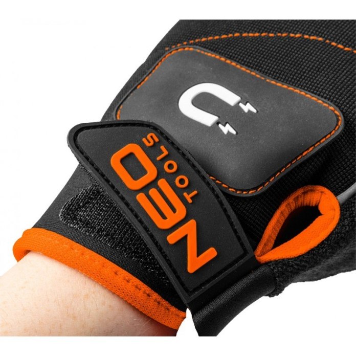 NEO TOOLS GD014 – profesjonalne rękawice bez palców z magnesem i ochroną EN 388.